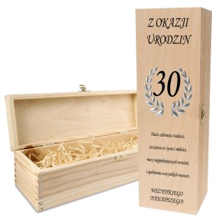 Drewniana skrzynka na wino - IDEALNY PREZENT na każdą okazję! NA 30STKE 02