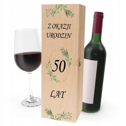 Drewniana skrzynka na wino - IDEALNY PREZENT na każdą okazję! NA 50-TKE 09