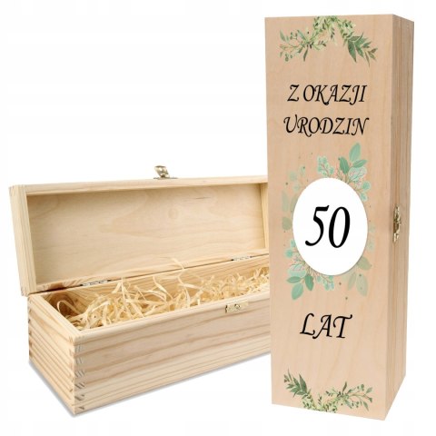 Drewniana skrzynka na wino - IDEALNY PREZENT na każdą okazję! NA 50-TKE 10