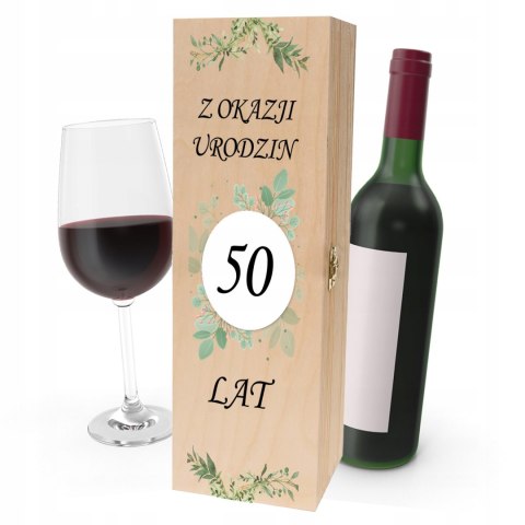 Drewniana skrzynka na wino - IDEALNY PREZENT na każdą okazję! NA 50-TKE 10