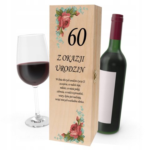Drewniana skrzynka na wino - IDEALNY PREZENT na każdą okazję! NA 60-TKE 04