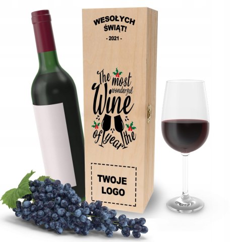 Drewniana skrzynka na wino - IDEALNY PREZENT na każdą okazję! NA ŚWIĘTA 01