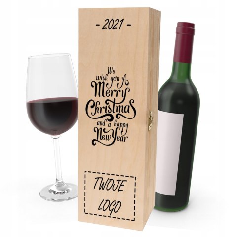 Drewniana skrzynka na wino - IDEALNY PREZENT na każdą okazję! NA ŚWIĘTA 05