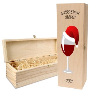 Drewniana skrzynka na wino - IDEALNY PREZENT na każdą okazję! NA ŚWIĘTA 13