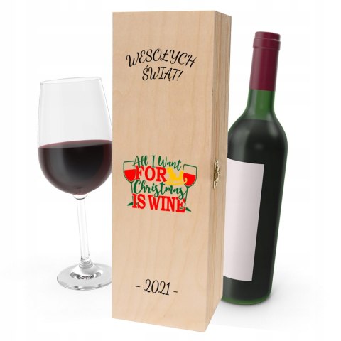Drewniana skrzynka na wino - IDEALNY PREZENT na każdą okazję! NA ŚWIETA 13