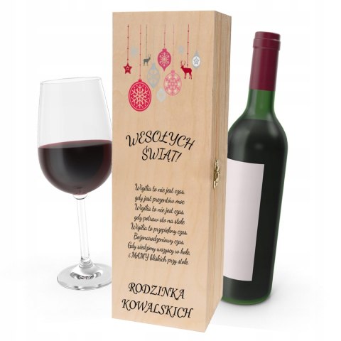 Drewniana skrzynka na wino - IDEALNY PREZENT na każdą okazję! NA ŚWIĘTA 19