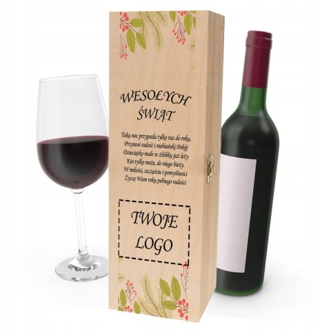 Drewniana skrzynka na wino - IDEALNY PREZENT na każdą okazję! NA ŚWIĘTA 23
