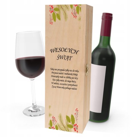 Drewniana skrzynka na wino - IDEALNY PREZENT na każdą okazję! NA ŚWIĘTA 24